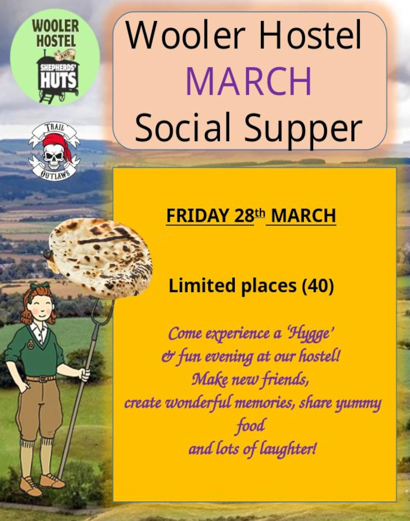 Wooler Hostel March Social Supper