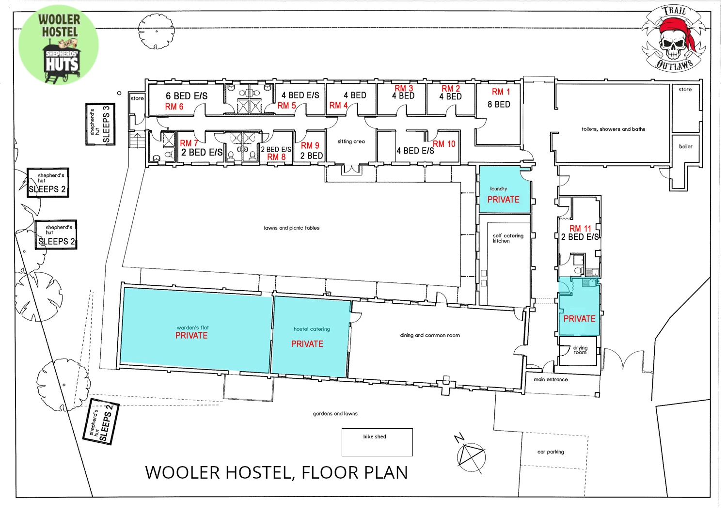 Wooler Hostel Floor Plan